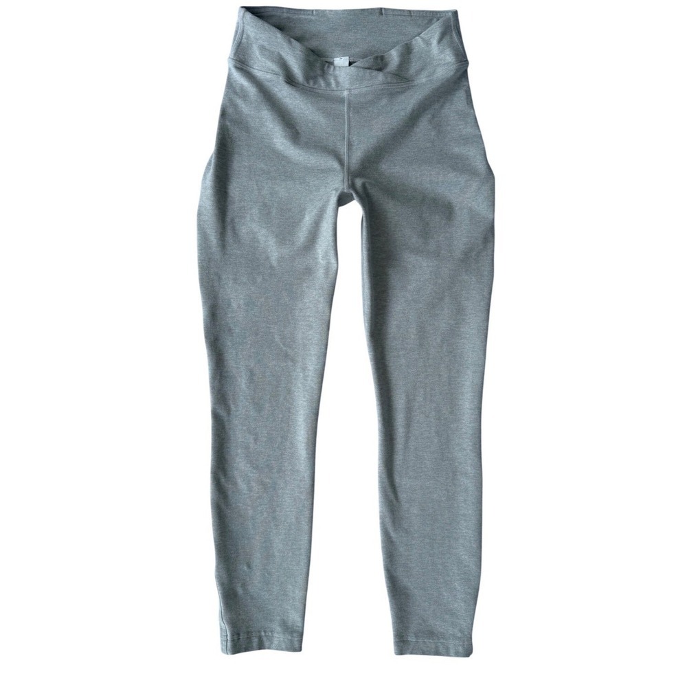 LULULEMON Softy Suedey Cross-Waist Tight 25", Light Heather Gray, Size 6